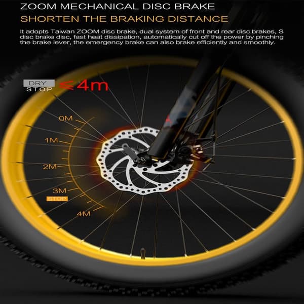GOGOBEST GF600 26" elektrisk mountainbike, 1000W motor, 13AH batteri, SHIMANO 7, 26*4.0 Fat däck.