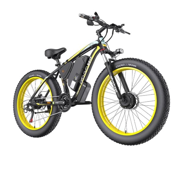 GOGOBEST GF700 elektrisk mountainbike för vuxna, 500W*2 motorer, 18,2Ah batteri, 26*4,0 däck, 21 hastigheter.