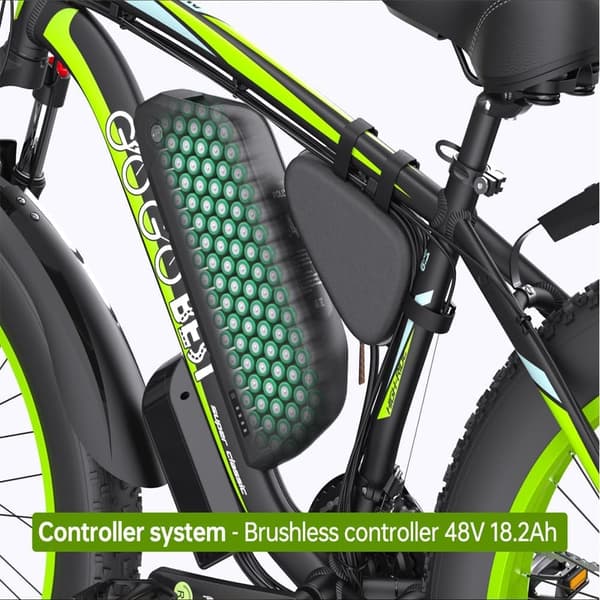 GOGOBEST GF700 elektrisk mountainbike för vuxna, 500W*2 motorer, 18,2Ah batteri, 26*4,0 däck, 21 hastigheter.