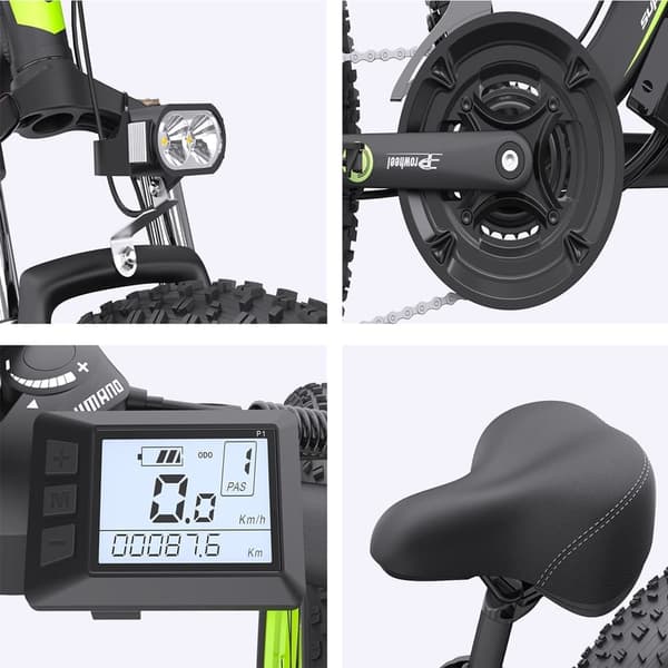 GOGOBEST GF700 elektrisk mountainbike för vuxna, 500W*2 motorer, 18,2Ah batteri, 26*4,0 däck, 21 hastigheter.