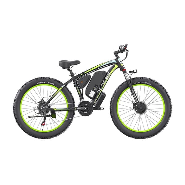 GOGOBEST GF700 elektrisk mountainbike för vuxna, 500W*2 motorer, 18,2Ah batteri, 26*4,0 däck, 21 hastigheter.