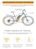 Miniatyrbild 11 av 11: GOGOBEST GF600 Plus 26'' elcykel, 1000W motor, 20Ah batteri, 45 km/h, 7 växlar