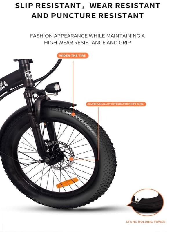 AVAKA BZ20 Plus hopfällbar elcykel, 500W motor, 18,2AH batteri, 100 km räckvidd (PAS), Shimano 7-växlad, stadselcykel