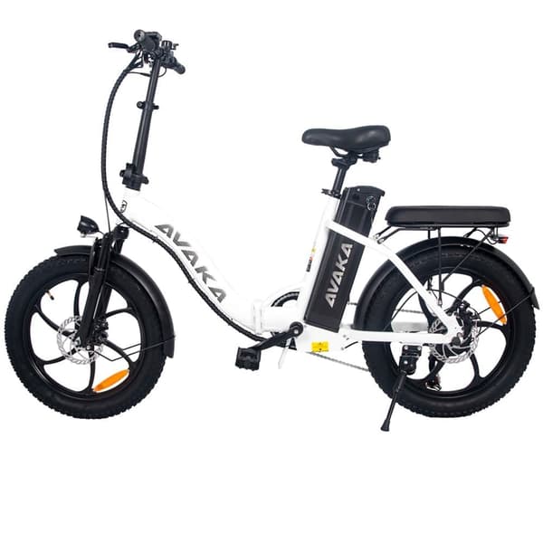 AVAKA BZ20 Plus hopfällbar elcykel, 500W motor, 18,2AH batteri, 100 km räckvidd (PAS), Shimano 7-växlad, stadselcykel