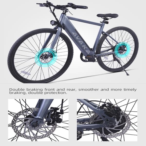 AVAKA R1 City Elcykel, 250W Motor, 7,8AH Batteri, Shimano 7-växlad