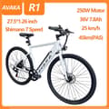 Miniatyrbild 1 av 11: AVAKA R1 City Elcykel, 250W Motor, 7,8AH Batteri, Shimano 7-växlad