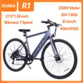 Miniatyrbild 1 av 11: AVAKA R1 City Elcykel, 250W Motor, 7,8AH Batteri, Shimano 7-växlad