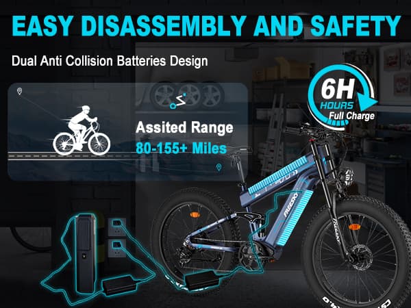 Freesky M540 elektrisk cykel 2000W motorer 48V23Ah batteri elektrisk cykel 26 * 4 tum stad pendlarcykel berg elcykel maxhastighet 50 km / h