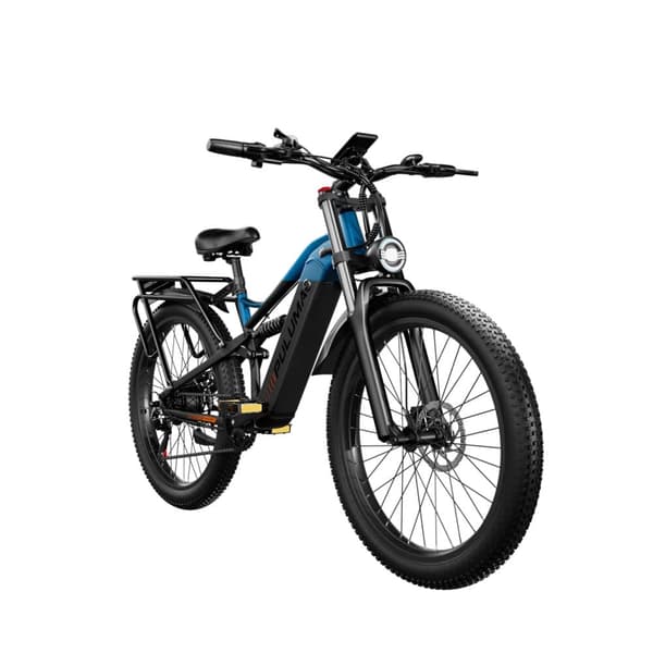 PULUMA PE86 elcykel 500W, 48V20AH batteri, rækkevidde på 70-150 km, 26"*3.0 terrængående dæk, Shimano 7-trins, momentsensorer