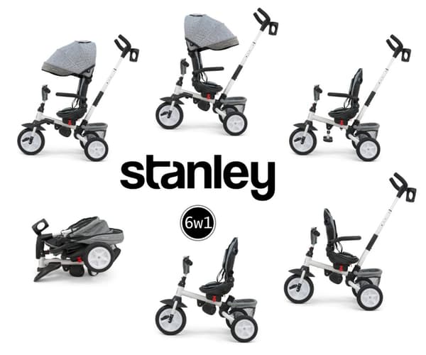 Milly Mally 6-i-1 Trehjuling Stanley Gummi Grå