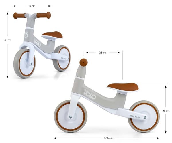 Milly Mally Velo Brun Balanscykel