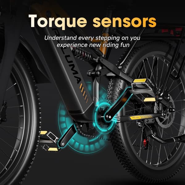 PULUMA PE86Pro Dual Drive elektrisk cykel 500W*2, 48V20AH batteri, rækkevidde på 70-150 km, 26"*3.0 terrængående dæk, LCD-skærm, Shimano 7-trins