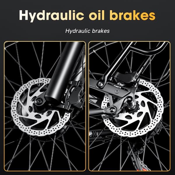 PULUMA PE86Pro Dual Drive Elcykel 500W * 2, 48V20AH batteri, räckvidd på 70-150km, 26 "* 3.0 terrängdäck, Hydraulisk broms
