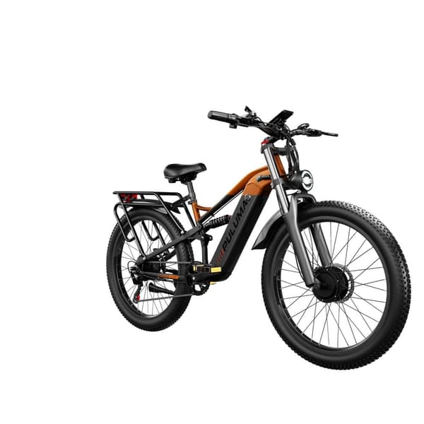 PULUMA PE86Pro Dual Drive sähköpyörä 500W*2, 48V20AH akku, kantama 70-150km, 26"*3.0 maastorenkaat, vääntömomenttianturit, Shimano 7-vaihteinen