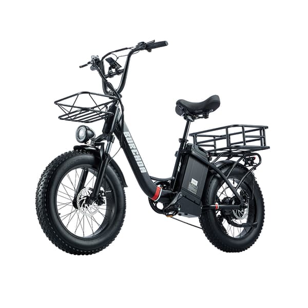BURCHDA U8 31,5AH batteri, 200 km räckvidd, 500W motor, 25 km/h hastighet, IP65 vattentät, SHIMANO 7-växlad, elcykel -svart