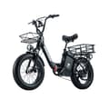 Miniatyrbild 1 av 11: BURCHDA U8 31,5AH batteri, 200 km räckvidd, 500W motor, 25 km/h hastighet, IP65 vattentät, SHIMANO 7-växlad, elcykel -svart