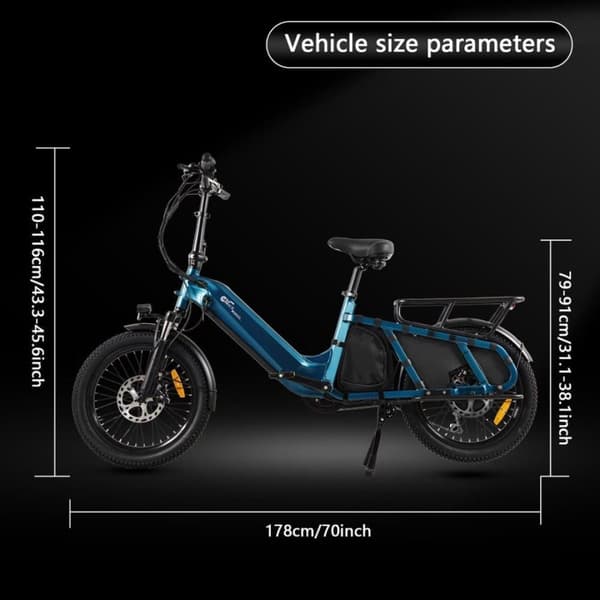 Elcykel til lad CMACEWHEEL HQ20, langhalet, blå CDON - Main Image