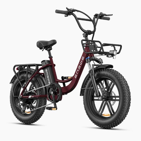 ENGWE L20 Boost 48V 13AH batteri, 250W motor, hastighet 25 km / h, räckvidd 126 km, 20 * 4,0 tum feta däck elcykel -röd