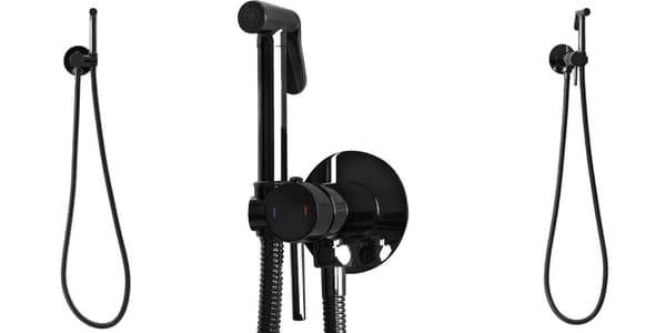 WC BIDÉ HANA LOOP LUNGO MUSTA METALLINEN