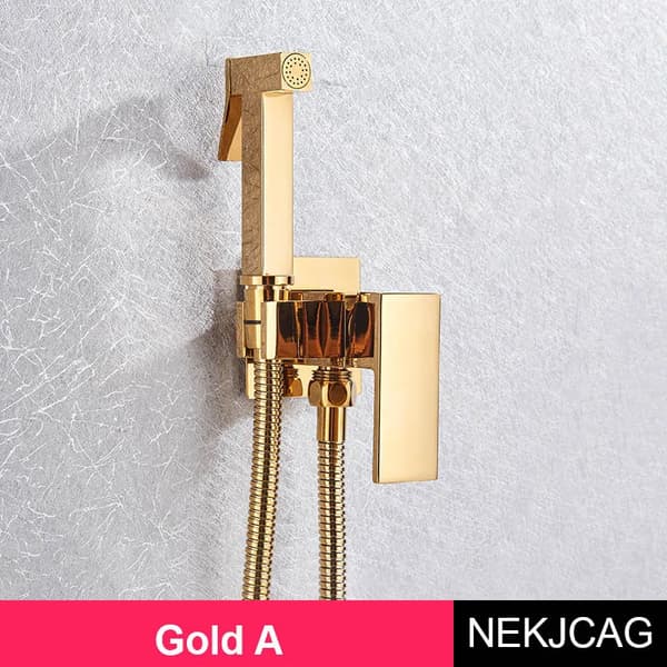 Bidetkran, Väggmonterad, Enkelt Hål Installation,Guld A