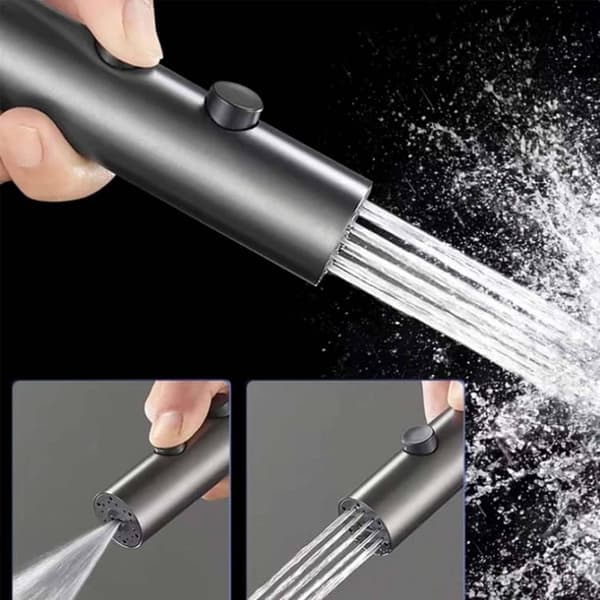 OBOSOE Handhållen toalettspruta i rostfritt stål, 20 mm sprutpistol med dubbelkontrollventil, 2 lägen