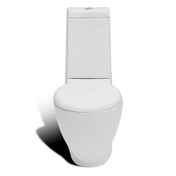 vidaXL Stående toilet og bidet sæt, hvidt, keramisk