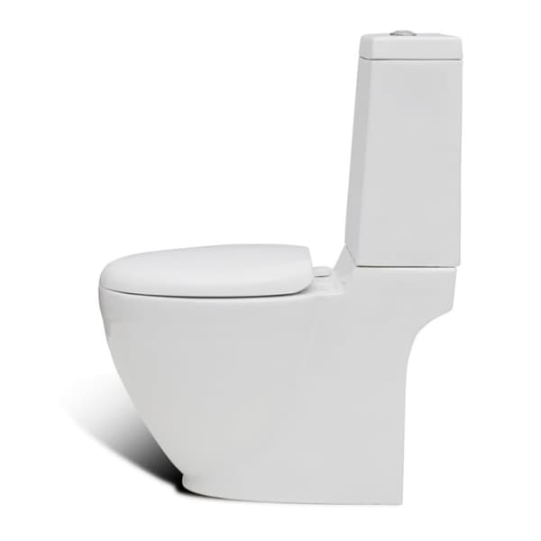 vidaXL Stående toilet og bidet sæt, hvidt, keramisk