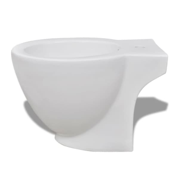 vidaXL Stående toilet og bidet sæt, hvidt, keramisk