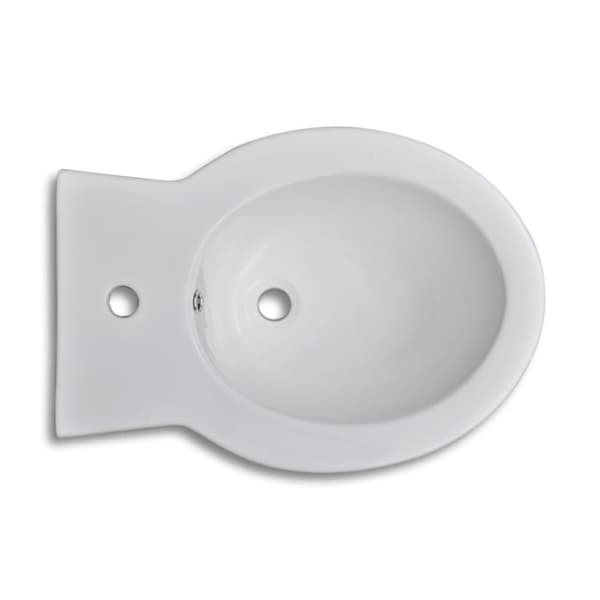 vidaXL Stående toilet og bidet sæt, hvidt, keramisk