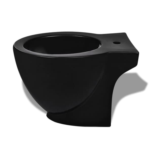 Bidet rund sort keramik -  Bideter