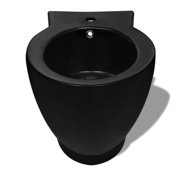 Bidet rund sort keramik -  Bideter