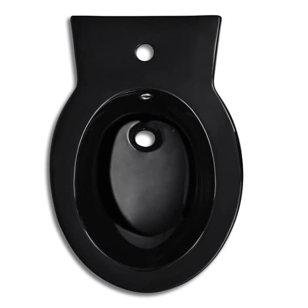 Bidet rund sort keramik -  Bideter