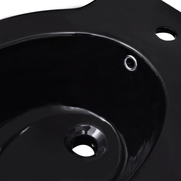 Bidet rund sort keramik -  Bideter
