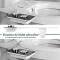 Miniatyrbild 3 av 4: Ick bidet utan el med dubbla utdragbara självrengörande munstycken - Justerbar knapp för kallt vatten - svart