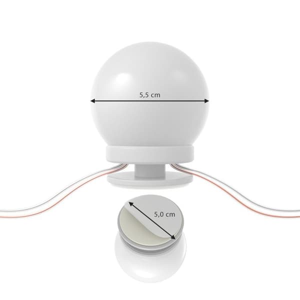 Vicco 10-Light LED String Light för Hollywood Sminkbord