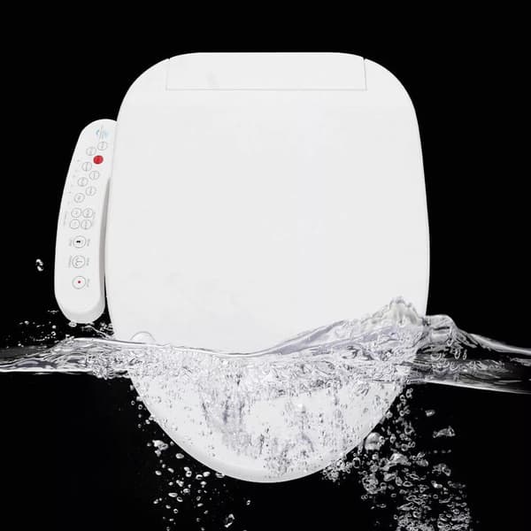 Elektrisk Bidet Toiletset, Opvarmet Temperaturkontrol, Automatisk Deodorisering,HVID, Rund