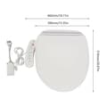 Miniatyrbillede 4 af 5: Elektrisk Bidet Toiletset, Opvarmet Temperaturkontrol, Automatisk Deodorisering,HVID, Rund