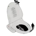 Miniatyrbillede 1 af 5: Elektrisk Bidet Toiletset, Opvarmet Temperaturkontrol, Automatisk Deodorisering,HVID, Rund