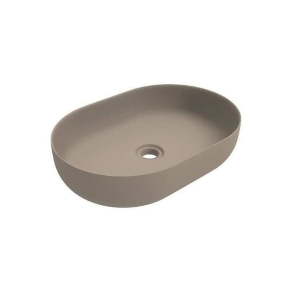 Oval handfat 416x600 mm färg cappuccino matt Ponsi Musa BLCERPMUSA0002 - Färger: Cappuccino Matt