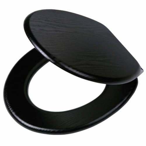 Tiger Toalettsits med mjuk stängning Blackwash MDF svart 252030746