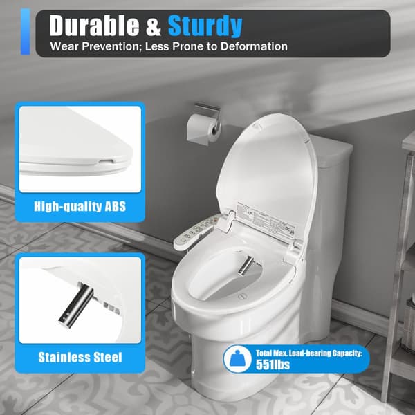 Elektrisk Bidet Toilet sæde, Opvarmet sæde, Justerbar vandtemperatur, Automatisk deodorisering