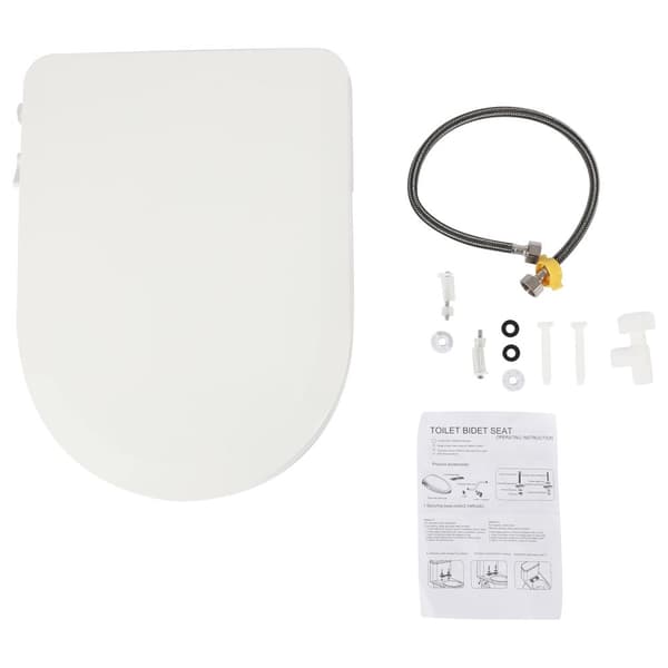 Icke-elektrisk bidétoalettstol, dubbelt munstycke, ergonomisk design,VIT