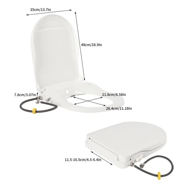 Icke-elektrisk bidétoalettstol, dubbelt munstycke, ergonomisk design, enkel användning