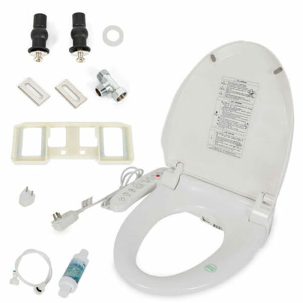Elektrisk Bidet Toiletsæde, Dobbelt Dyser, Justerbar Temperatur