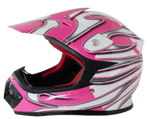 Børne Crosser Hjelm Pink Str. L