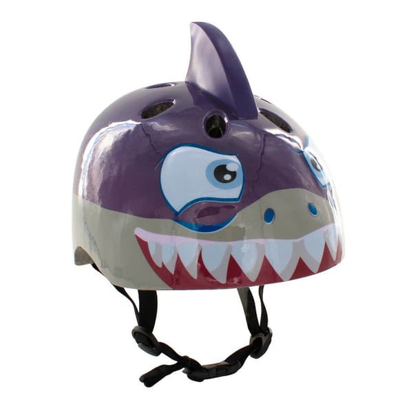 K3yriders Childrens/Kids Shark Safety Helmet Purple/White 52cm - 55cm