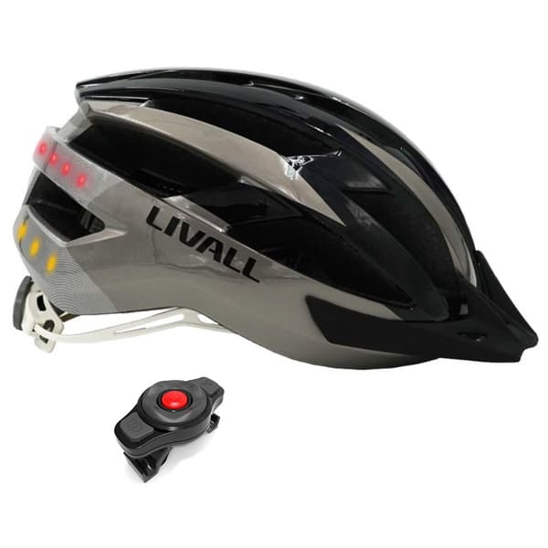 Livall Hjelm Med Bremseadvarsel Og Blinklys Led Mt1 Neo Sort M