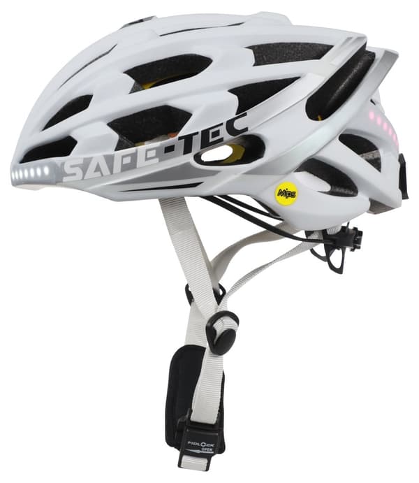 SAFE-TEC Chytrá Bluetooth helma/ Repro/ MIPS/ TYR3  White XL