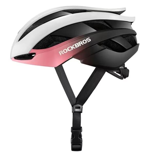 Rockbros Cykelhjälm M - Rosa/Vit