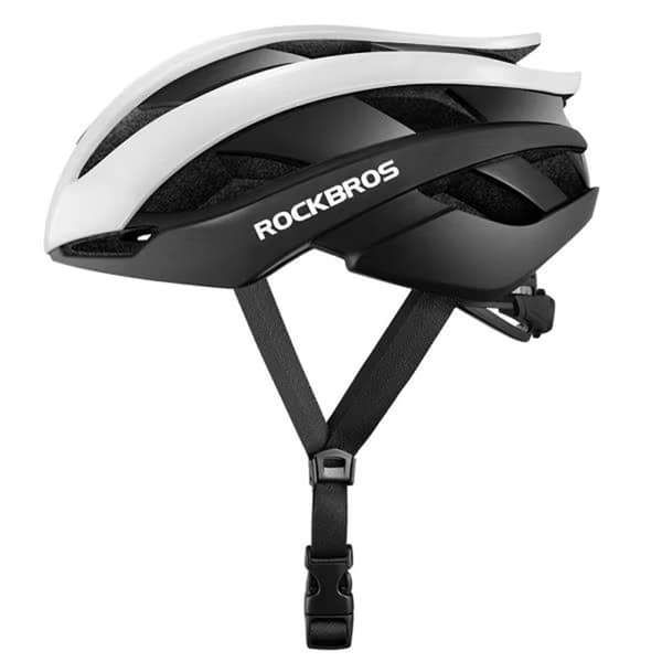 Rockbros Cykelhjälm L - Svart/Vit